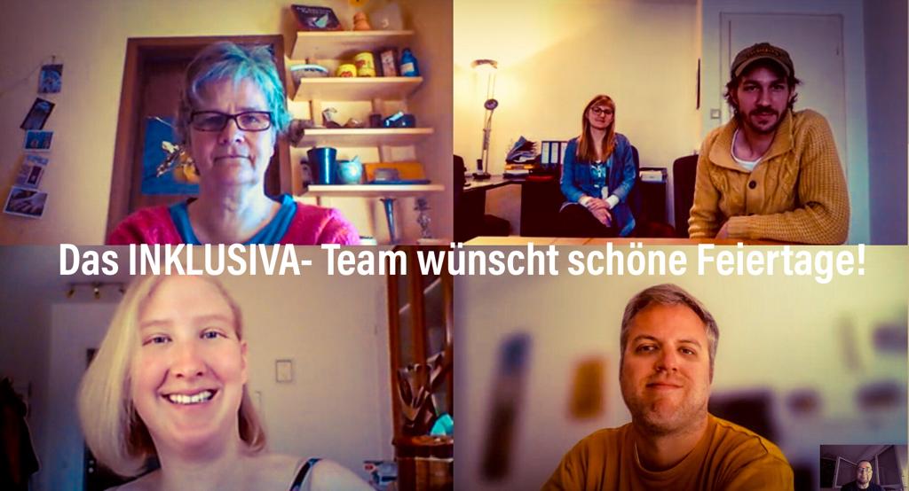 Screenshot vom INKLUSIVA-Team bei der Videobesprechung